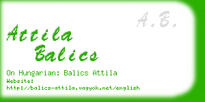 attila balics business card